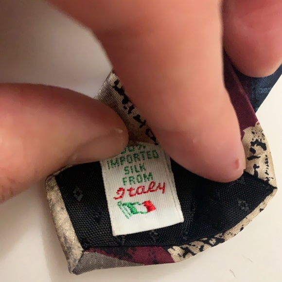 EMILIO PUCCI Neck Tie Geometric Abstract 100% Silk Made In Italy Gray - Picture 4 of 4